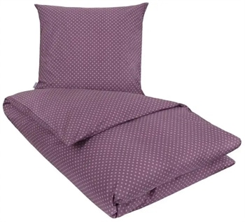Dobbeltdyne sengetøj - 200x220 cm - Olga lilla - 100% Bomuld - Nordstrand Home sengesæt