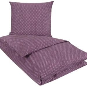 Sengesæt - 140x200 cm - 100% bomuld - Olga lilla - Nordstrand Home sengetøj