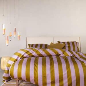 Minte Stripe Pale Purple-Olive 140x200+60x63