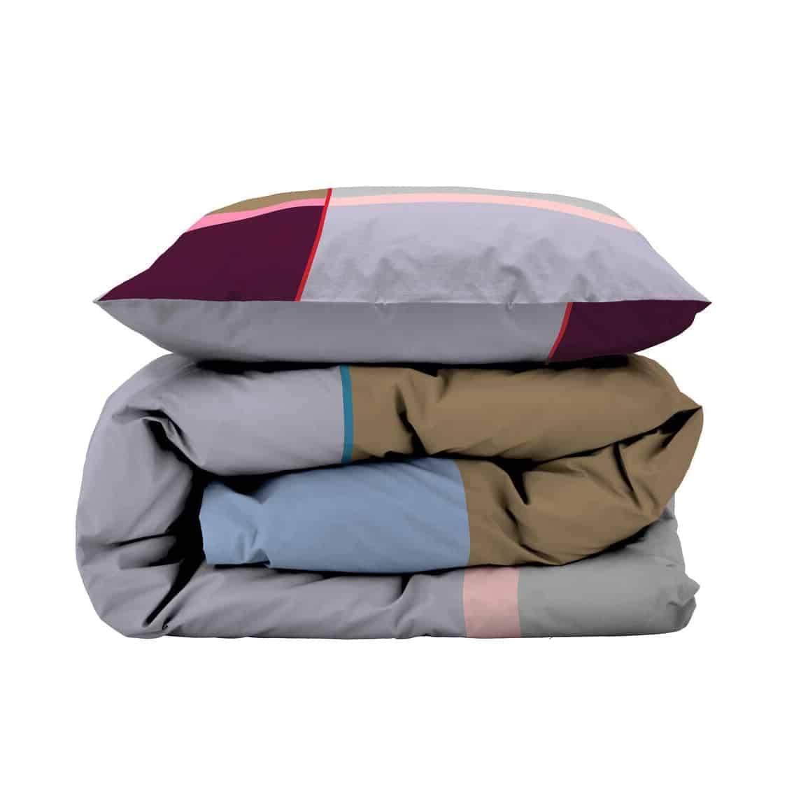 Colour Block sengetøj - Lavender