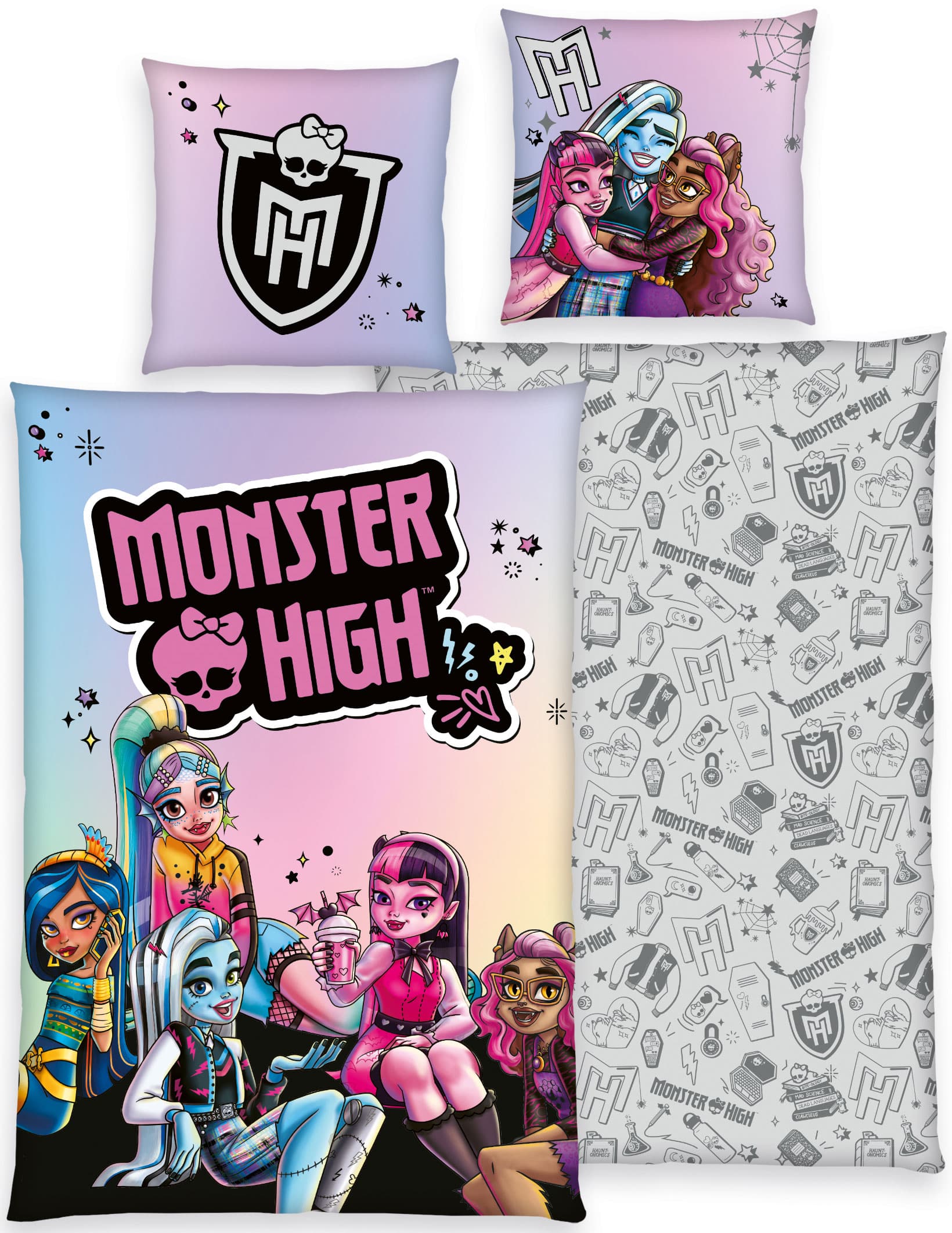 Monster High sengetøj 135 x 200 cm - 100 procent bomuld