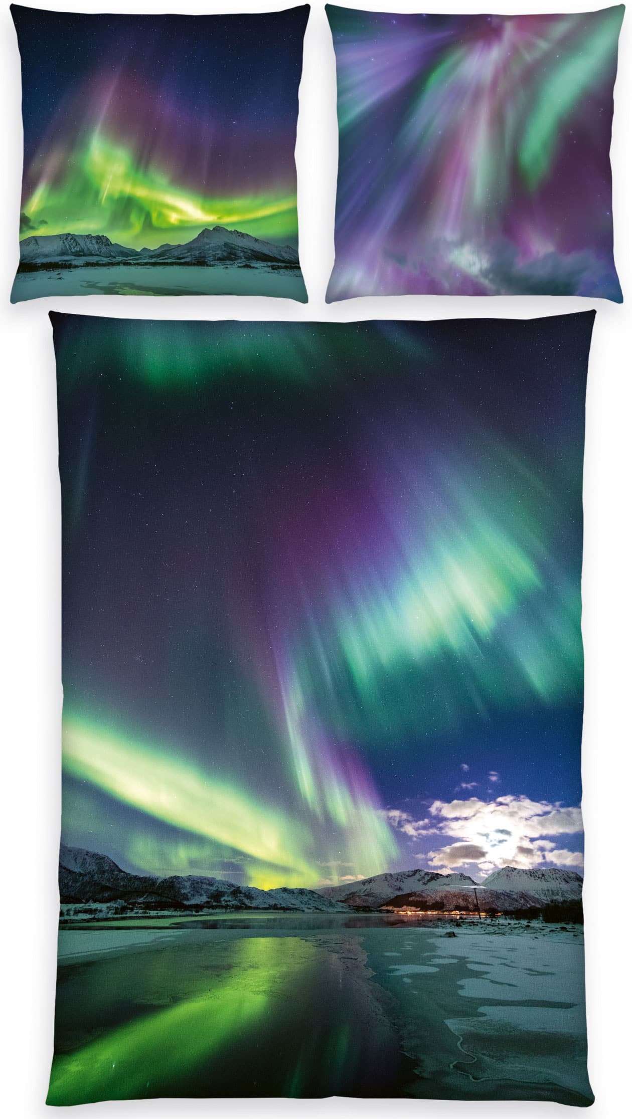 Nordlys sengetøj 140 x 200 cm - 100 procent bomuld